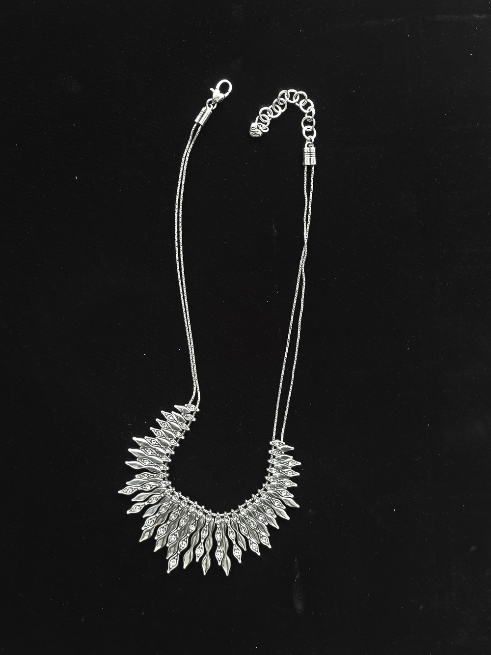 Brighton Silver-Tone Radiant Teardrop Bib Necklace